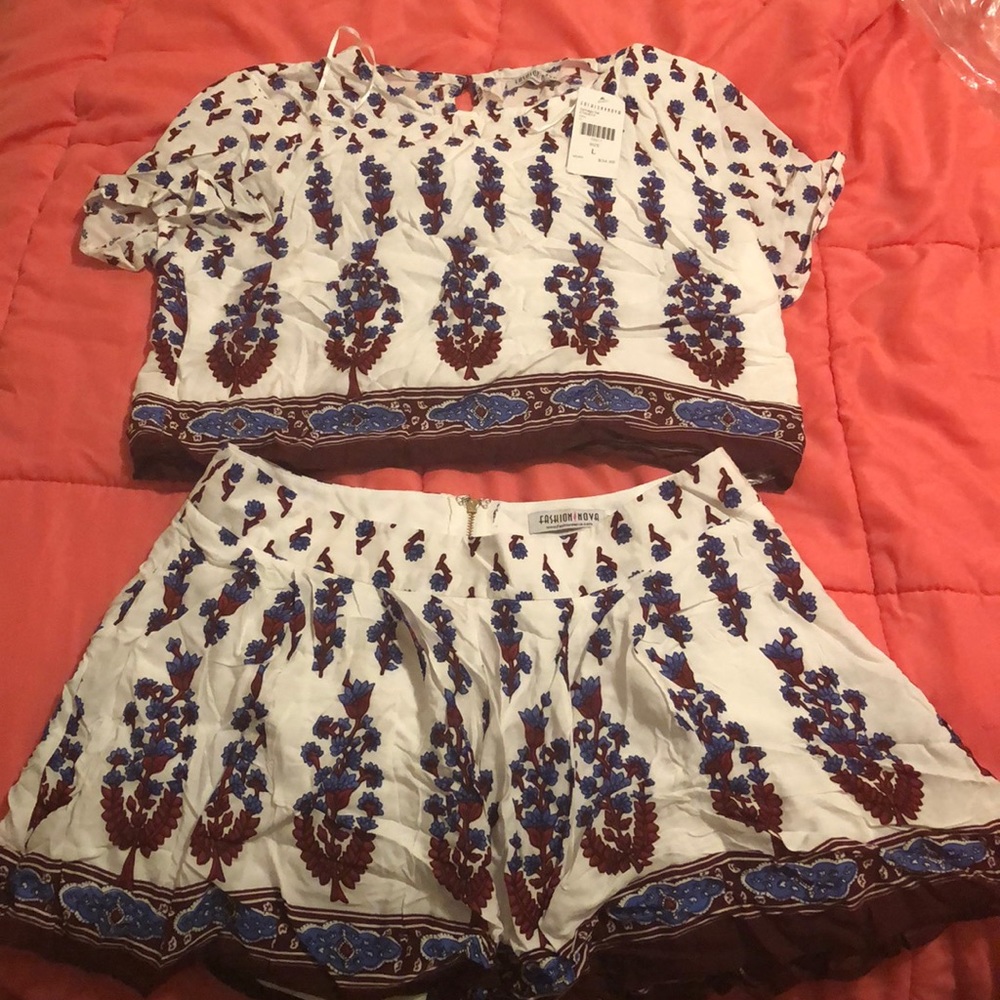 Fashion Nova Two piece short set